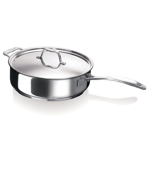 Beka Chef Stainless Steel Non-Stick Sauté Pan with Lid and Helper Handle 28 cm 